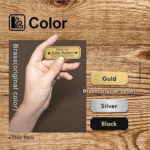 Personalized Name Plates, Solid Brass Engraved Plaque, Trophy Plates Engraved, Custom Name Plate with Adhesive Backing or Screws, 3" W x 1" H
