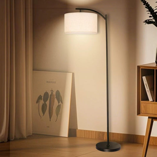 Skiennix Floor Lamp - Stylish Standing Lamp with Linen Shade for Home Décor | Bulb Included