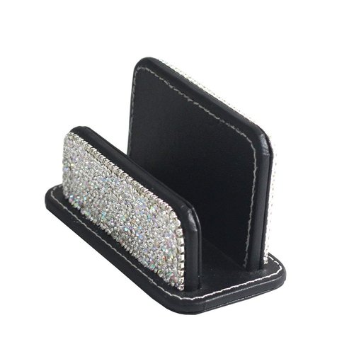 Bestbling Bling Pure Handmade Bling Bling Rhinestones Stainless Steel Metal Business Card Holder Name Card Case (Vertical)