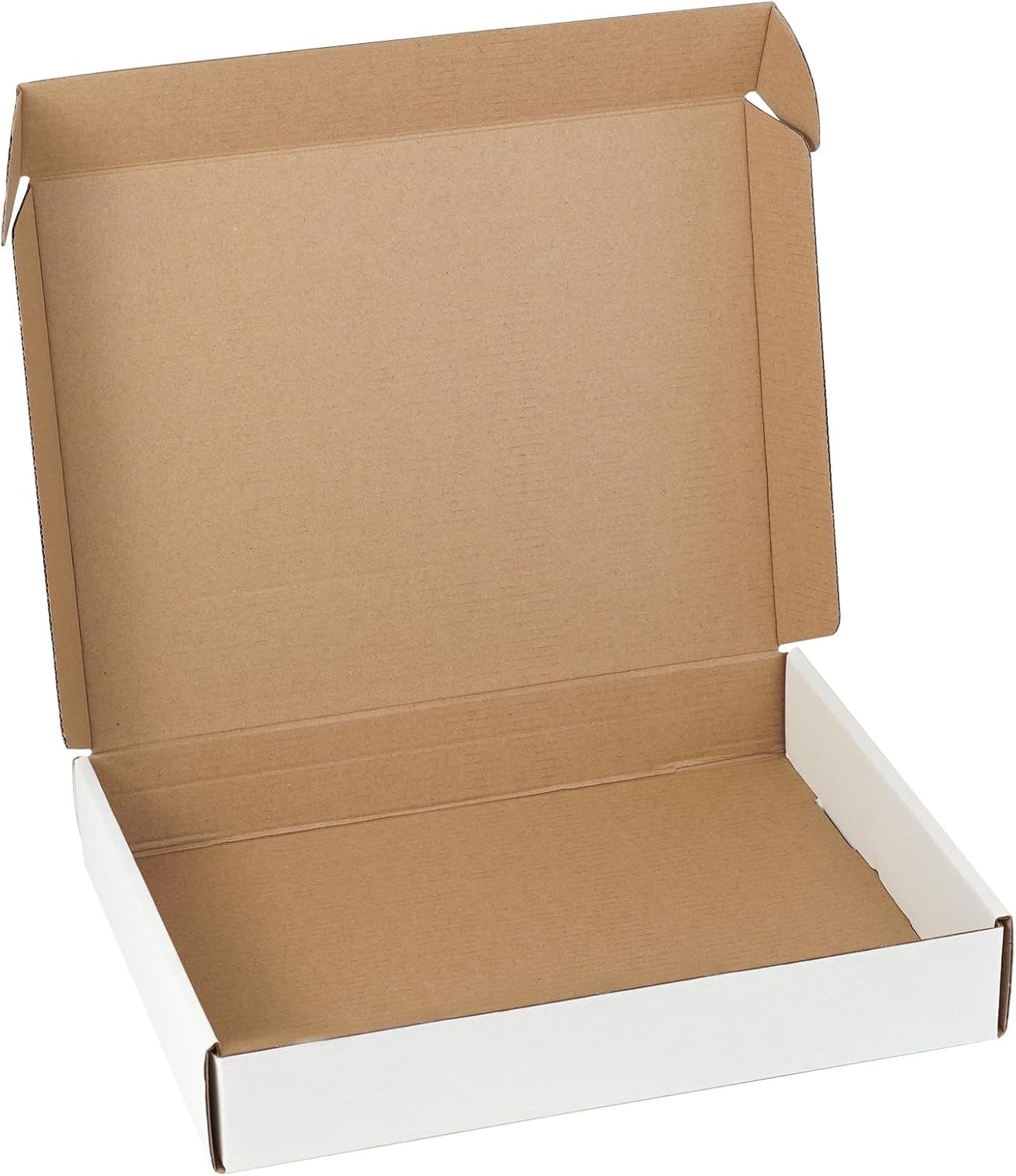 White Corrugated Cardboard Shipping Boxes Set of 5 - 12"x9"x2" Literature Mailers