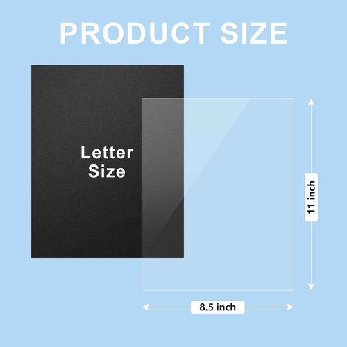 HOUYEE 120 Pack Binding Covers Set, 8.5x11 Inches, Including 60 Pcs 12 Mil Sand Plastic Texture, 60 Pcs 10 Mil Clear Binding Covers