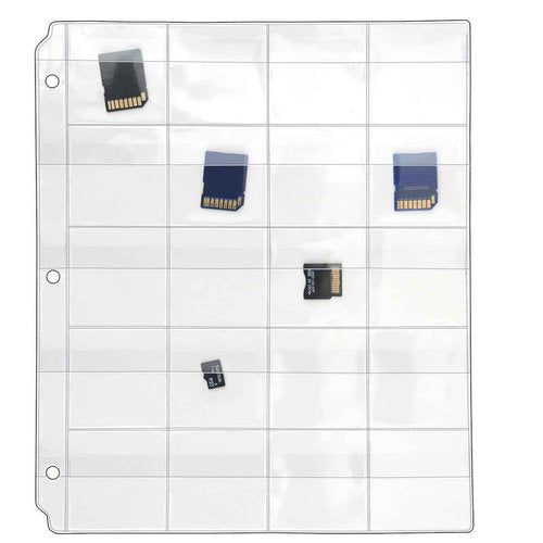 StoreSMART - 20 Pocket 3-Ring Binder Pages with Flaps - SD/Memory Cards - 10-Pack - VH1173F-10