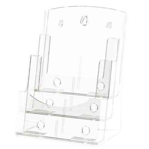 Viymgit Acrylic Brochure Holder 8.5 x 11 inches, 3 Tier Clear Plastic Flyer Holder Display Stand, Wall Mount/Countertop Literature Organizer for Documents, Pamphlets, Booklets, and Menu