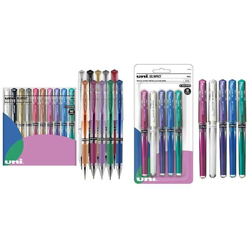 Uniball Signo 207 Gel Impact Stick Gel Pens, 15 Assorted Pens, 1.0mm Bold Point | Office Supplies, Ink Pens, Colored Pens, Fine Point, Smooth Writing