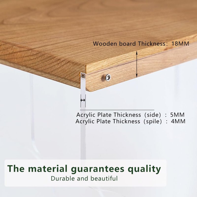 Vinyl Record Storage Holder,Stacks up to 30 Albums, Solid Wood & Clear Acrylic,Canbe stack,Premium Display, Simple and Contemporary Concept Design for 12” Records LP, DVDs, or CDs (black walnut, 3)