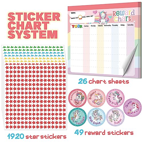 Yasest Unicorn Magnetic Reward Chart for Kids - Behavior & Motivation Tool