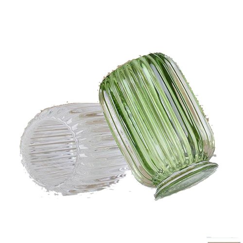 Alipher Makeup Brush Holder Glass Pen Holder Desk Makeup Brush Cup Office Pencil Organizer Unique Brush Storage Holder For Home Office (Green)