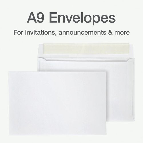 Columbian A9 Self-Seal Mailing Envelopes - 100 Pack | Premium White 5.75 x 8.75 Inches for Invitations & Announcements