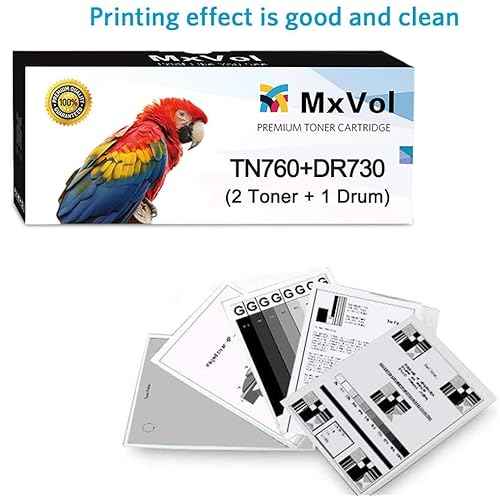 MxVol Compatible TN760 Toner DR730 Drum Replacement for Brother TN760 TN730 DR730 DR-730 Drum Toner Set use for MFC-L2710DW MFC-L2750DW HL-L2325DW HL-L2350DW HL-L2370DW HL-L2390DW HL-L2395DW Printer