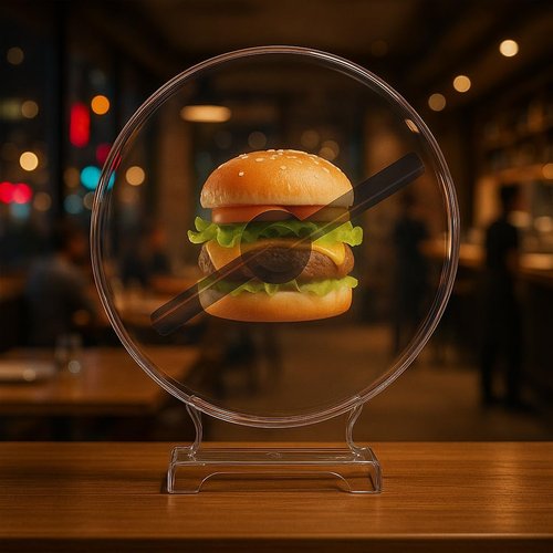 Missyou 3D Hologram Fan - 7.9" Holographic Projector with Remote & Speaker for Business Displays | Christmas Tree Ads