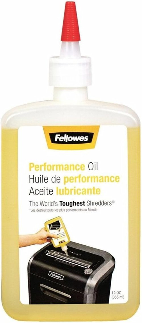 Fellowes Powershred Shredder Oil - 12 Ounce Extended Nozzle Bottle for Optimal Performance
