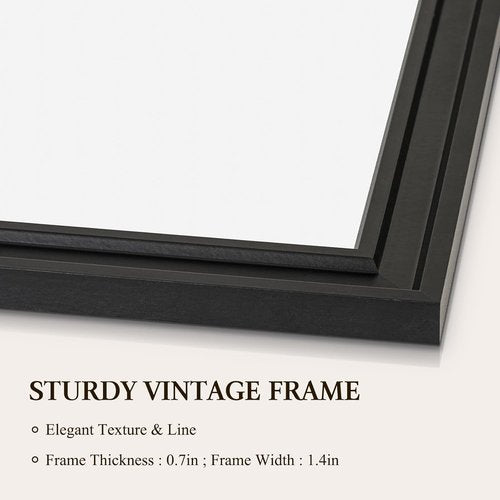 4 THOUGHT Magnetic Dry Erase Board - 18 x 24 Inch Vintage Wood Frame | Wall-Mounted Notice Board with 8 Magnets & Markers