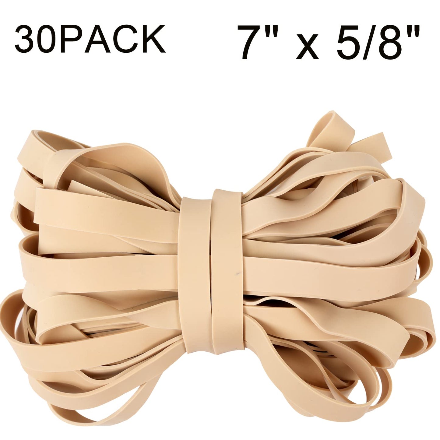 AMUU Rubber Bands Thick Size #107 Wide 30 Pack Big Elastics Bands Large Long Rubber Bands for Office Supply File Folders Box Books Gifts Notebook(7" x 5/8")