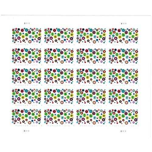 USPS Let's Celebrate Forever Stamps - Sheet of 20 Postage Stamps