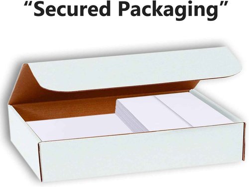 Hamilco Card Stock Folded Blank Cards with Self Seal Envelopes 5x7 - Scored White Cardstock Paper 80lb Cover - 100 Pack (Bright)