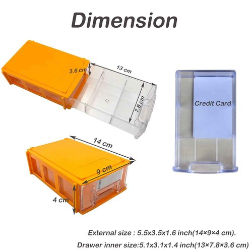 Stackable Storage Drawers Set of 20, Plastic Drawers Organizer for Small Parts Screw Craft Organizer, Mini Drawer Organizer with Dividers and Paper Labels(ORANGE)