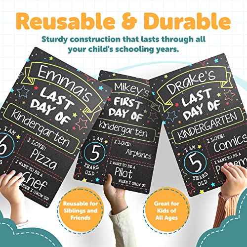 First Day Last Day of School Chalkboard Double Sided Sign - 12" x 7.9"