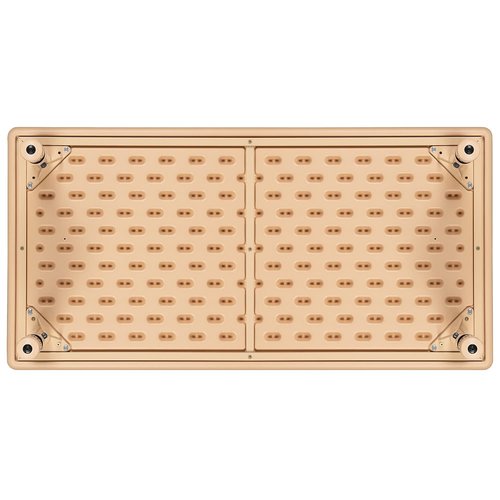 Flash Furniture Wren 24"W x 48"L Rectangular Natural Plastic Height Adjustable Activity Table
