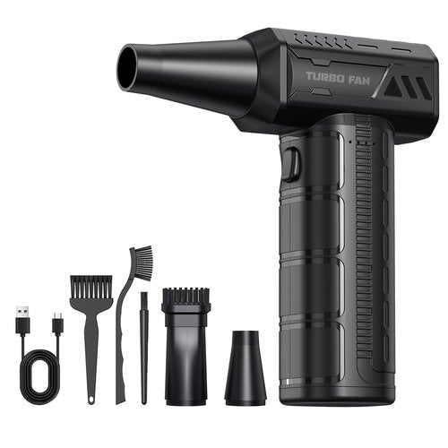Compressed Air Duster,300000RPM Super Power Cordless Electric Air Duster,10000mAH Rechargeable Brushless Motor Blower,3-Gear Adjustable Turbo Fan Duster Blower for Computer,Car,Outdoor and House