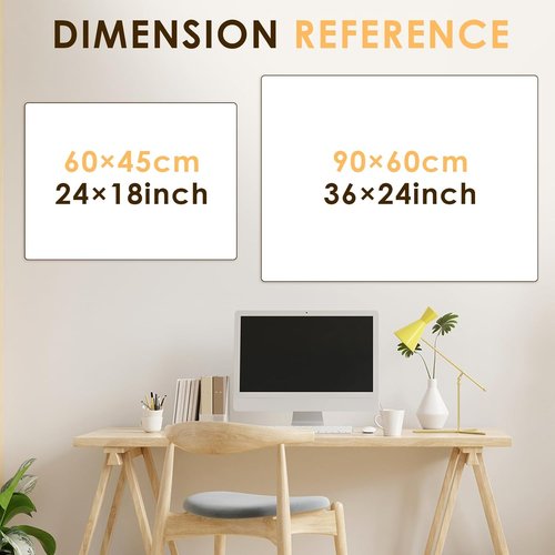 MAKELLO Dry Erase Calendar - Large 36" x 24" Wall Whiteboard with Cork Board for Home & Office