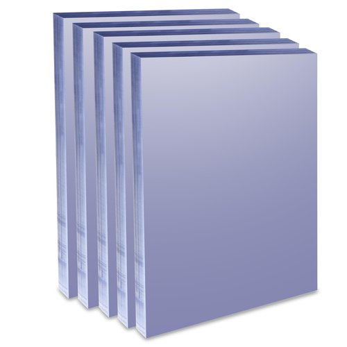 Binditek 500 Pack 8 Mil PVC Plastic Binding Covers, 8.5 x 11 Inches, Letter Size, Square Corners, Un-Punched, Office School Supplies