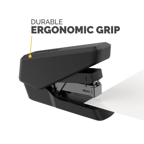 Fellowes LX860 EasyPress Half Strip One Touch Desk Stapler, 40 Sheet Capacity - Black