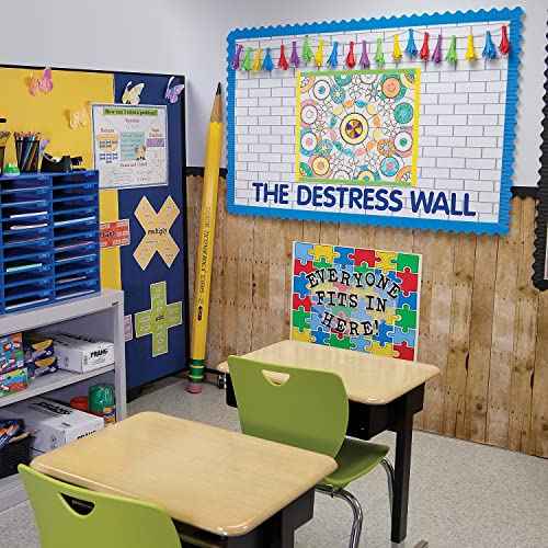 Fadeless Bulletin Board Paper, Fade-Resistant Paper for Classroom Decor, 48¡± x 50¡¯, White Subway Tile, 1 Roll