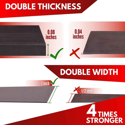 Magnetic Tape Strips with Adhesive Backing | Strong 3M Adhesive Magnets for Crafts | Flat No-Roll Flexible Sticky Magnet Sheet Stickers for Wall, Whiteboard, Fridge (50 Tape Strips - 6")