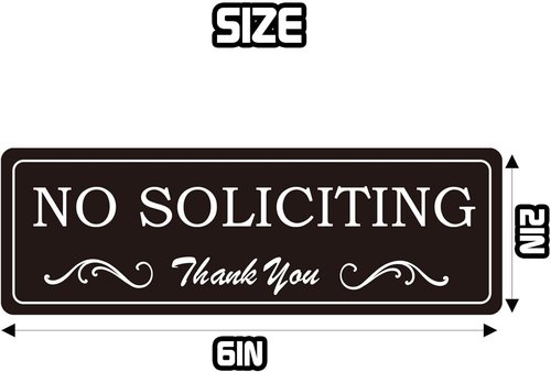 Regine Switzerland No Soliciting Sign Sticker - Weatherproof Vinyl Decal for Home & Business | 2" x 6"