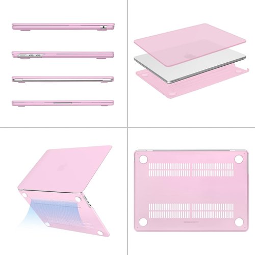 MOSISO MacBook Air 13-Inch Case - Hard Shell with Keyboard Cover & Screen Film | Dusty Pink