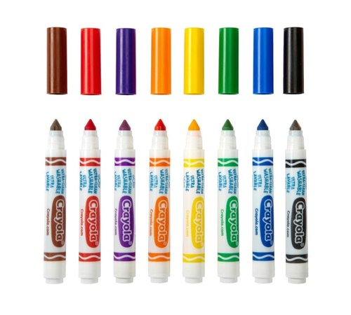 Crayola Broad Line Washable Markers - 200ct (8 Colors), Kids Bulk Classroom Art Markers for School, Back to School Essentials, Teacher Classroom Must Haves