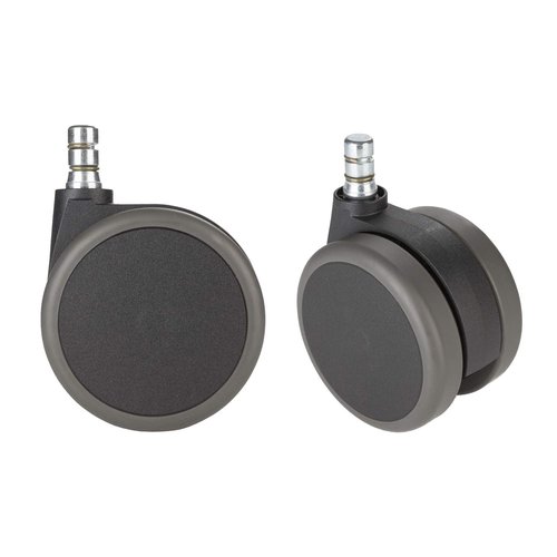 hjh OFFICE 3 inch Office Chair Caster Wheels 7/16 inch Stem Diameter (Set of 5) Casters for Hard Floors