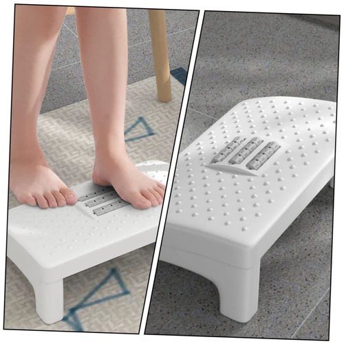 AGFELO Office Desk Footrest Stool Adjustable Height Plastic Footstool for Comfort and Support for Home Office and Boys and Girls Piano Use