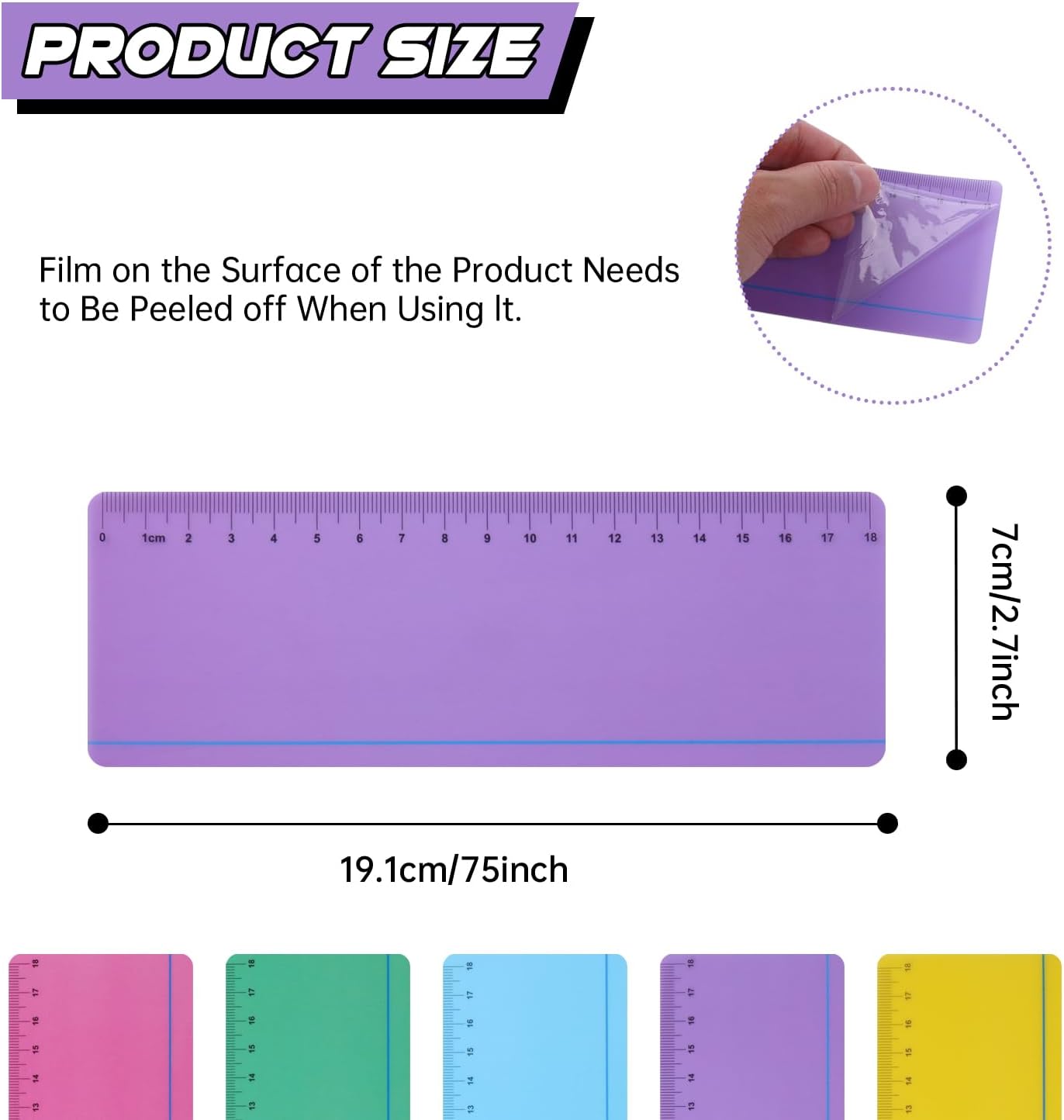 Skiennix Dyslexia Tools for Kids - 8-Piece Guided Reading Strips with Purple Overlays | Reading Tracking Rulers