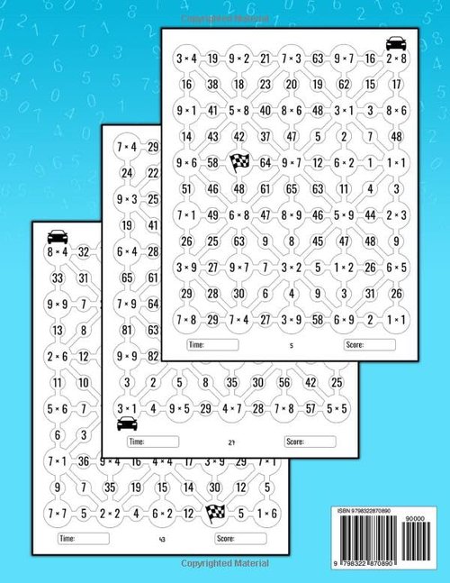 Multiplication Mazes by [Brand Name] - Fun Math Drills to Master Multiplication Tables | For Kids & Adults