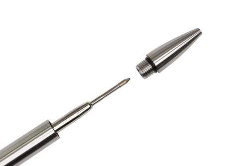 BASTION Carbon Fiber & Stainless Steel Pen Plus 2 Gel Blue Ink Refill | Luxury Bolt Metal Fine Point (0.5mm) For Women & Men Ballpoint Pen Combo Gift Set