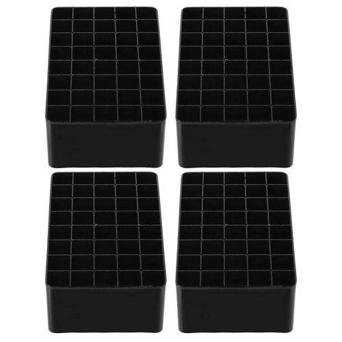TOYANDONA 4Pcs 40 Holes Desk Marker Pen Holder Desk Stand Organizer Storage Tray Clear Pencil Pen Organizer Container for Countertop (Black) Color Pencils