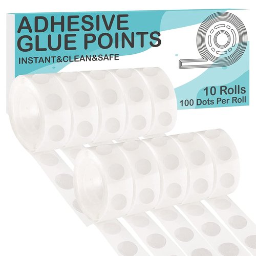 ALLFUN Clear Glue Dots - 1000 Removable Double-Sided Adhesive for Crafts & Balloons