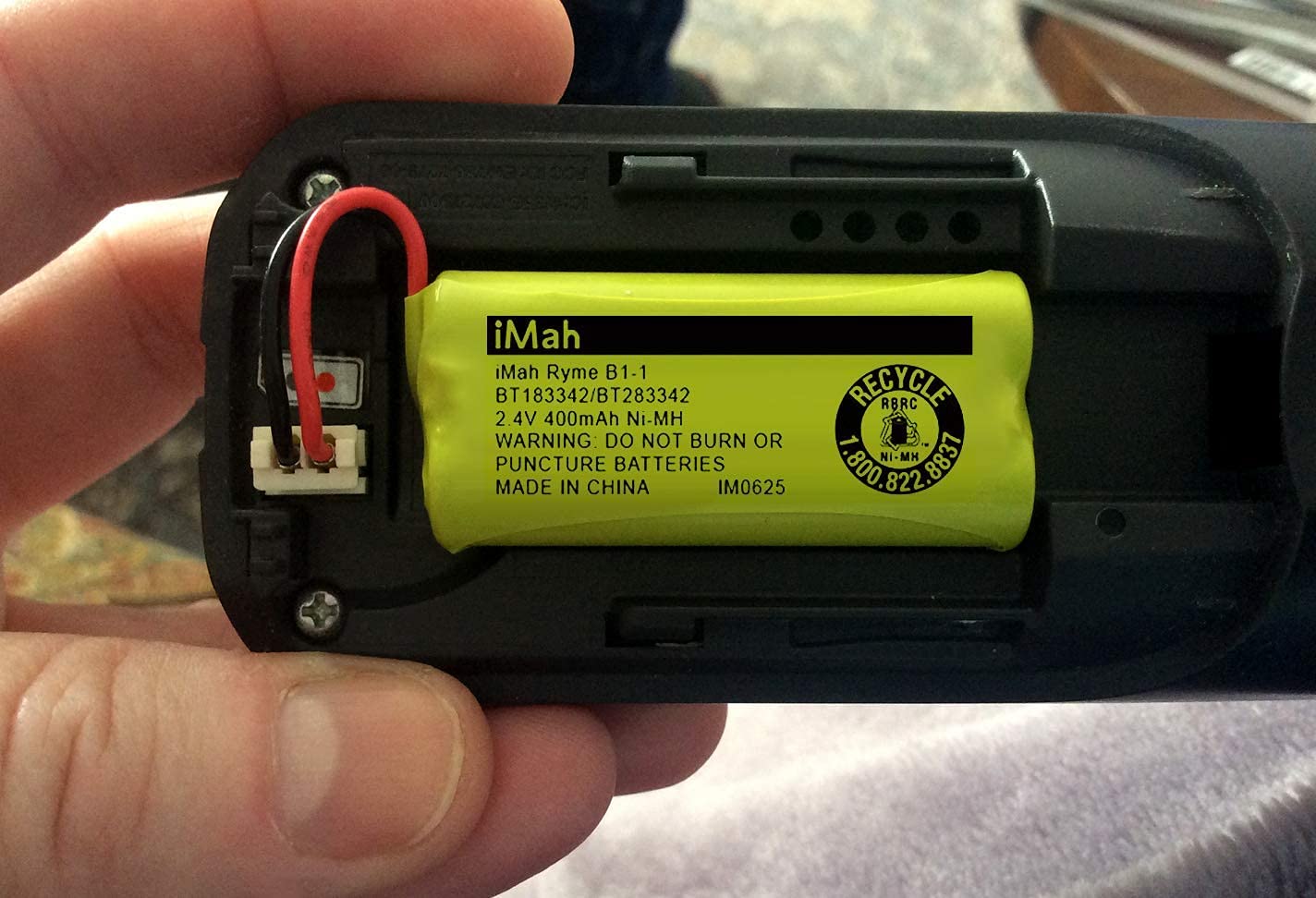 iMah BT183342/BT283342 BT166342/BT266342 BT162342/BT262342 Cordless Phone Battery Compatible for VTech CS6114 CS6419 CS6719 CS6719-2 AT&T EL52300 CL80112, 4-Pack
