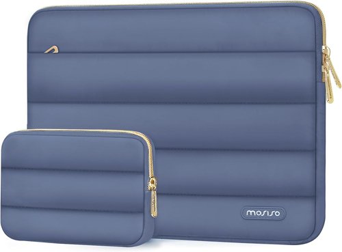 MOSISO Laptop Case - 16 Inch & 15-15.6 Inch Puffy Sleeve for MacBook Pro & More | Lavender Gray