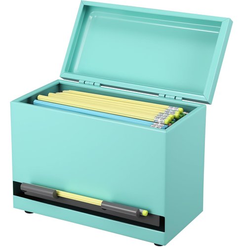 Mifoci Pencil Dispenser Holder for Classroom Pastel Stainless Steel Pencil Holder for up to 200 Pencils Reusable Metal Straw Dispenser for Home Office Restaurant Teachers Supplies Storage(Green)