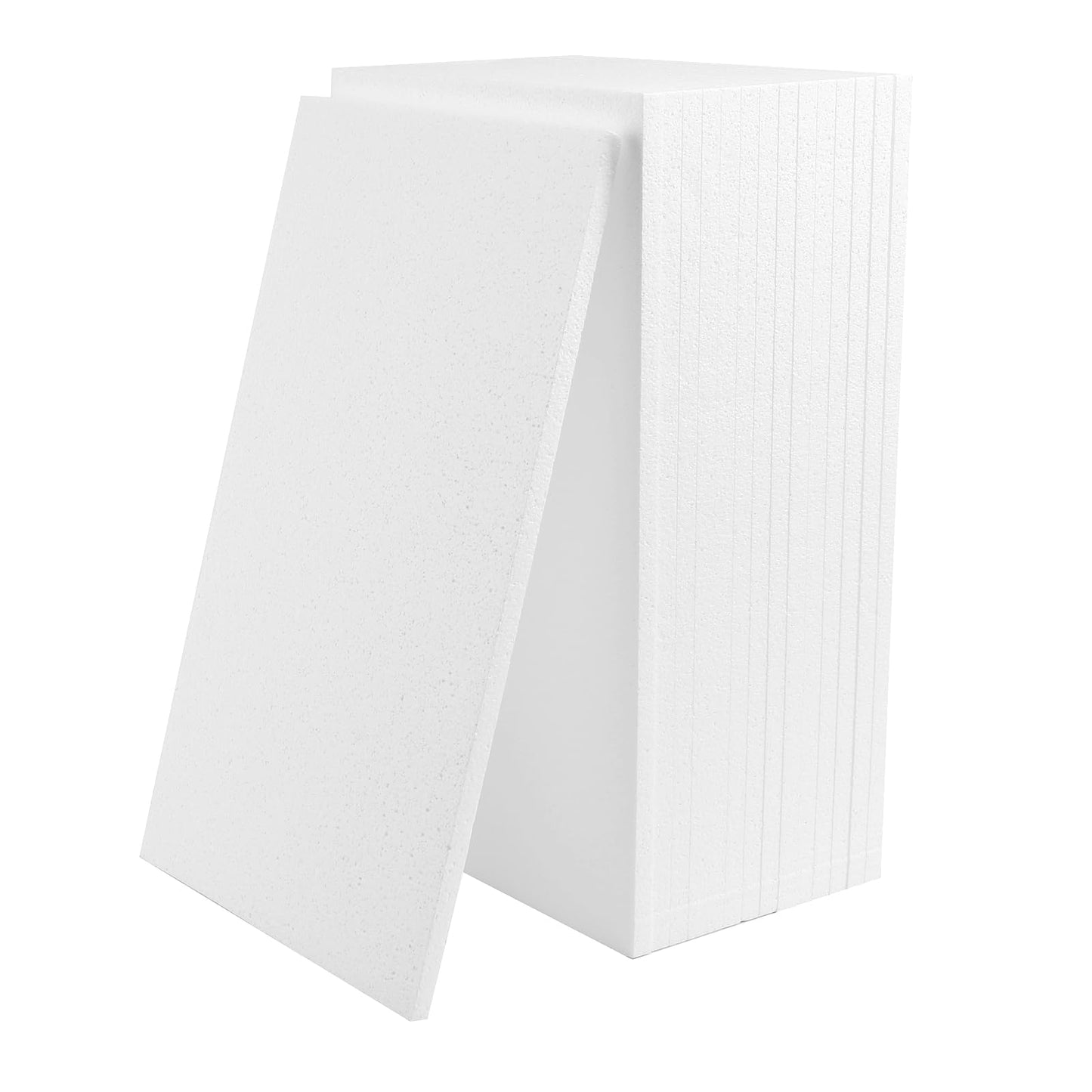 AMZQNART Craft Foam Block, 0.5 in Thick 17x11" EPS Polystyrene Rectangle Foam Blocks Packs of 15 Pcs for Art Sculpting, Sculpture, Modeling, School and Home DIY.