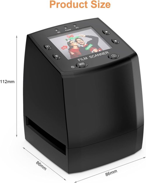 135 Film Negative Scanner Slide Viewer, Converts 35mm Film Negatives & Slides to Digital JPEG Images, 2.4 LCD Screen, with Quick Slide Holder