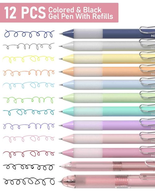 Nicpro 78 PCS Aesthetic School Supplies with Cute Pen Case, 12 Pastel Highlighters, 12 Color & Black Ink Gel Pens, 10 Mechanical Pencils 0.5, 0.7, 0.9, 2.0 mm, 6 Ballpoint Pen for Student Stationary