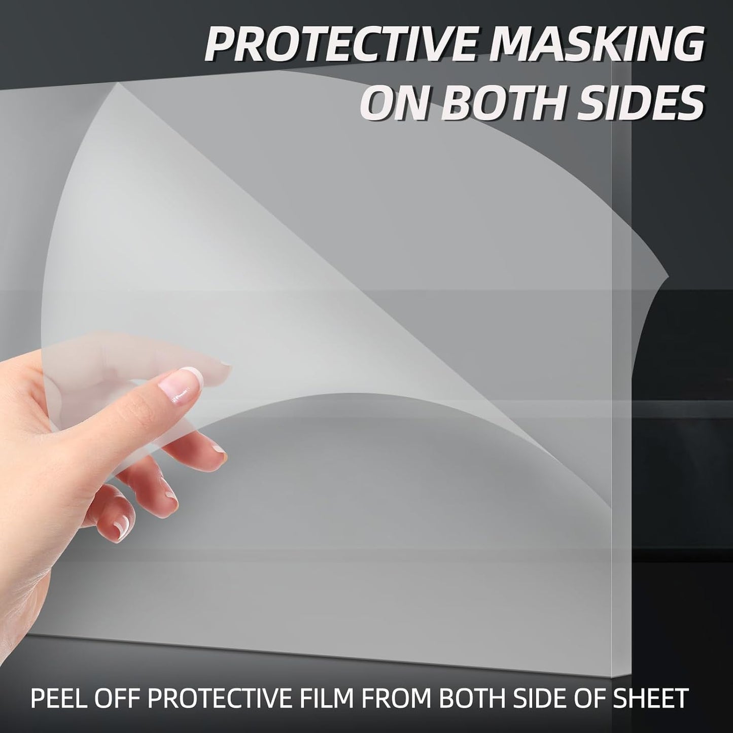 CALPALMY Clear Acrylic Sheets - 24 x 36 Inch, 1/4” Thick for Craft Projects, Signs & Display Cases