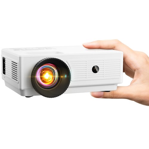 ARTSEA Mini Projector for iPhone - Portable Outdoor Movie Projector, HD 1080P Supported Video Projector for HomeTheater Compatible with iOS/Android Phone/Tablet/Laptop/PC/TV Stick/Box/USB Drive/DVD