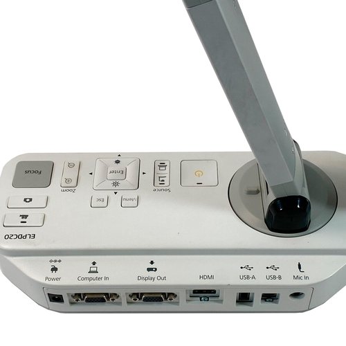 Epson ELPDC20 Document Camera 120x Total Zoom Visualiser USB 2.0 HDMI, Bundle AC Adapter, HDMI Cable, VGA Cable (Renewed)