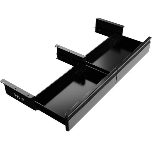 VIVO 32 inch Under Desk Slide Out Drawer Set without Shell, Home Office Storage Organizer, 2 Drawers - 16 inches Each, Black, DESK-AC03A-2B