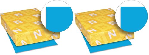 Neenah Astrobrights Colored Cardstock, 8.5” x 11”, 65 lb/176 GSM, Celestial Blue, 250 Sheets (22861) (Pack of 2)
