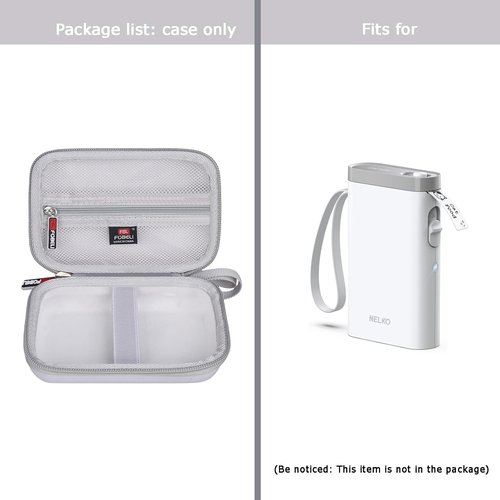 FBLFOBELI Hard Case for Label Maker | Durable Protection with Mesh Pocket - Gray